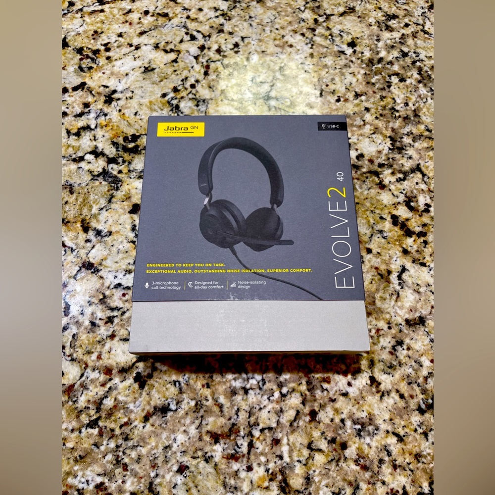 Jabra Evolve2 40 headset USB-C Brand New In Box